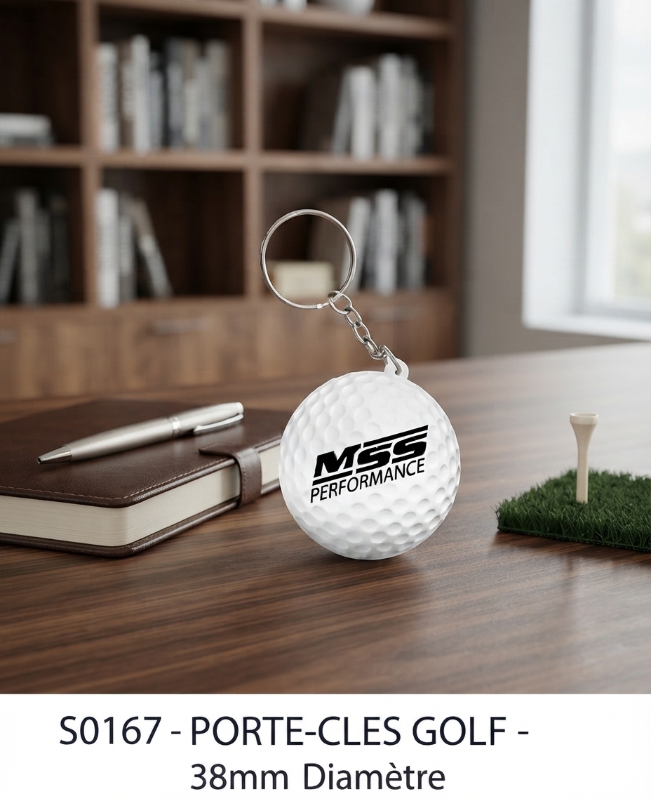 porte cles balle de golf