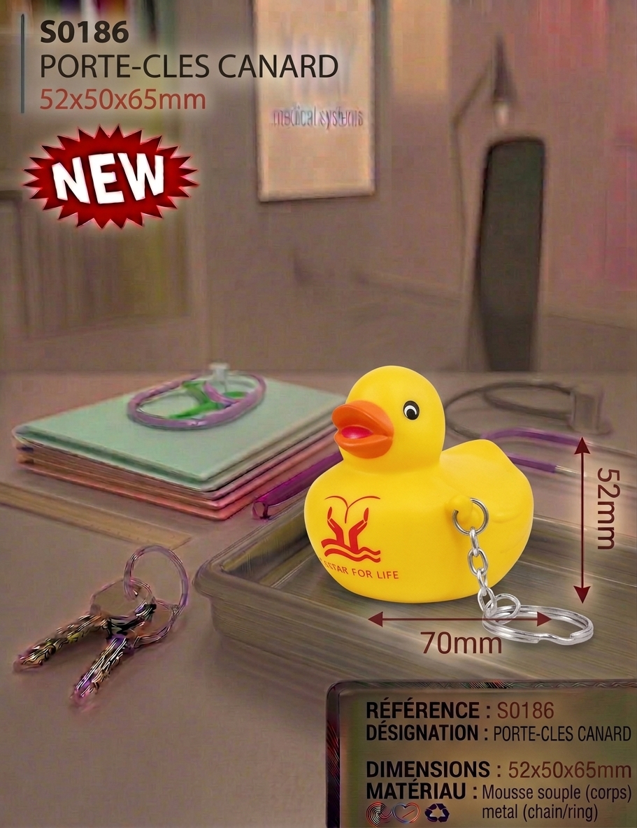porte cles canard antistress