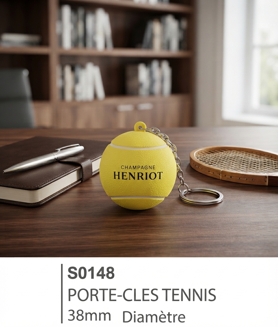 porte cles tennis antistress