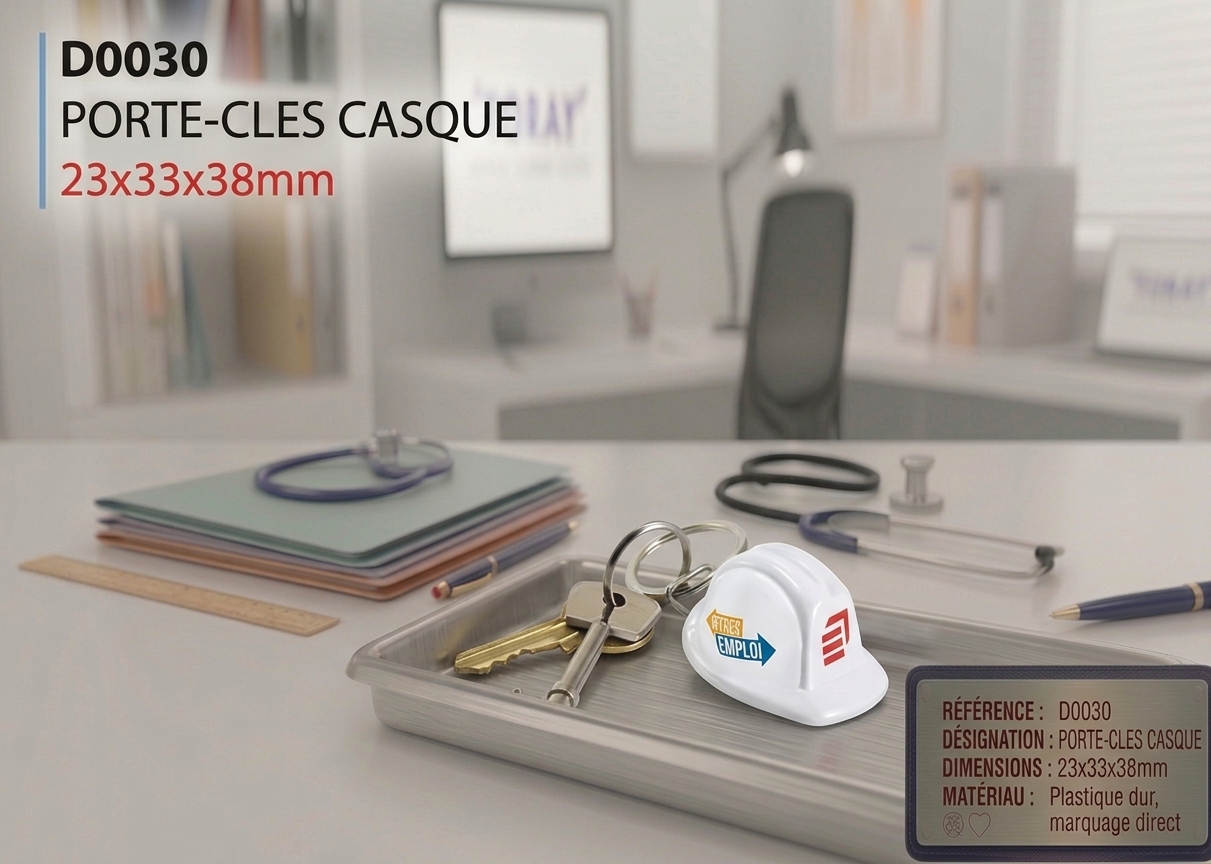 porte cles casque plastique dur