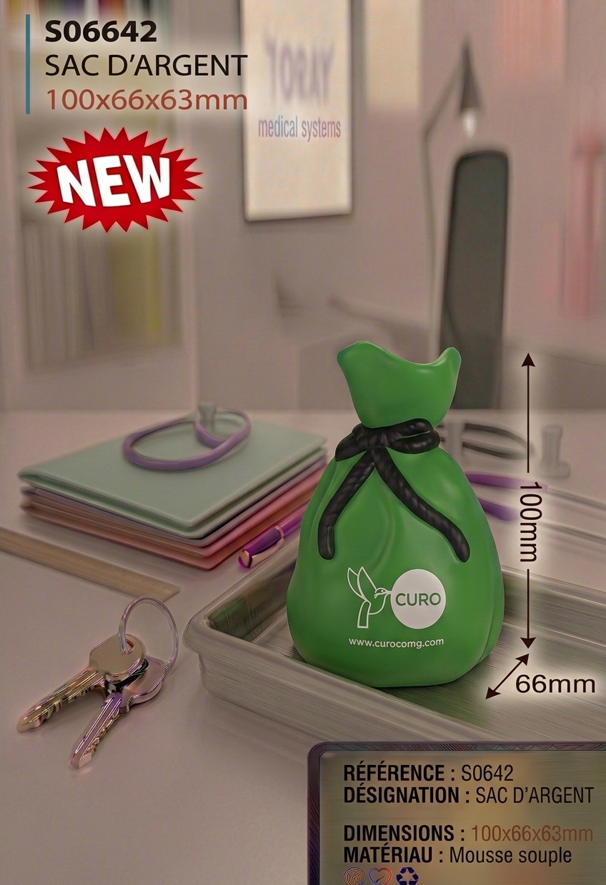 sac dargent antistress