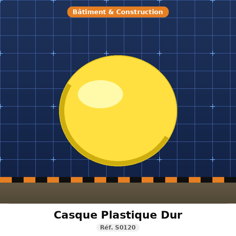 s0120 casque plastique dur
