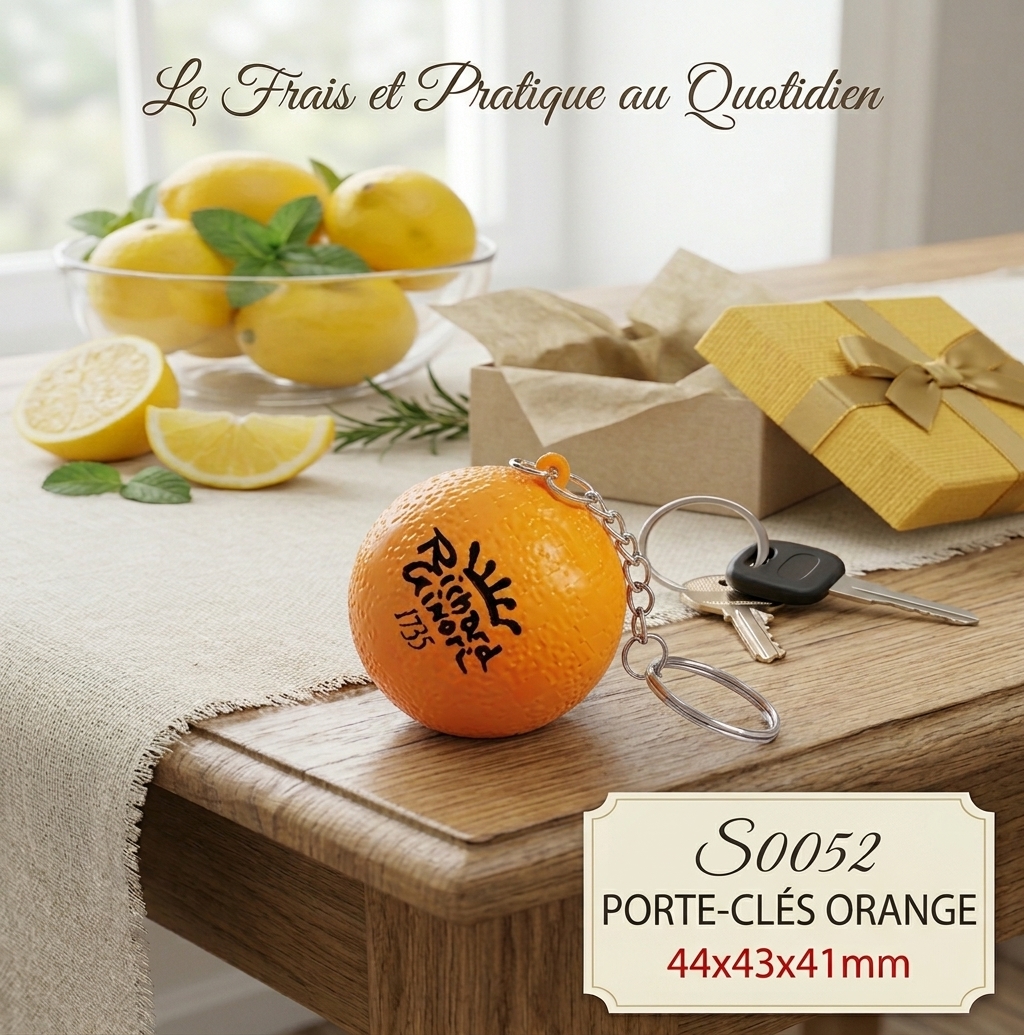 porte cles orange antistress