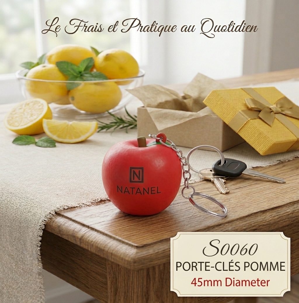 porte cles pomme antistress